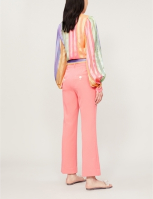 STINE GOYA GLENDA STRIPED DEVORÉ TOP