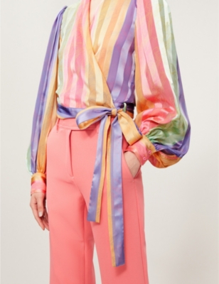 STINE GOYA GLENDA STRIPED DEVORÉ TOP