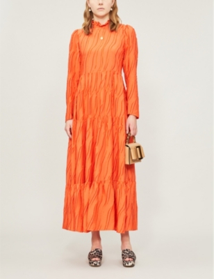 Frilled Collar Maxi Dress