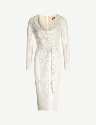 lavish alice sequin embellished midi dress