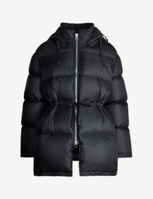 acne studios oversized hooded quilted shell down jacket