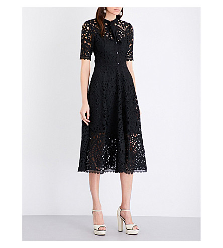 Temperley London Berry Lace Dress, Black | ModeSens