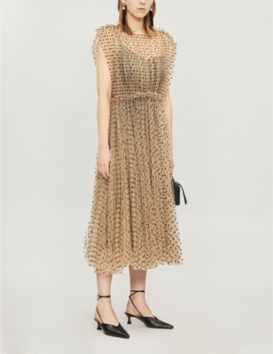 khaite polka dot dress