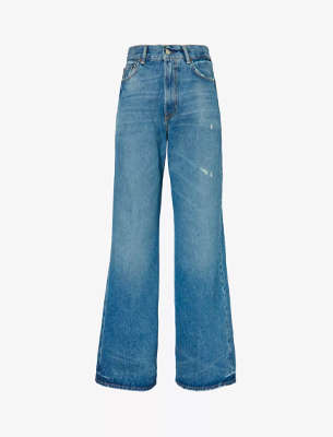 Acne Studios wide-leg high-rise relaxed-fit jeans