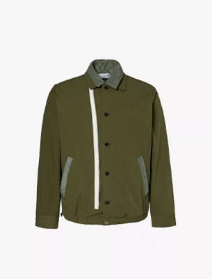 Sacai Funnel-neck padded cotton-blend regular-fit jacket
