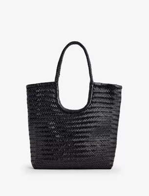 Dragon Diffusion Triple Jump woven-leather top-handle tote bag
