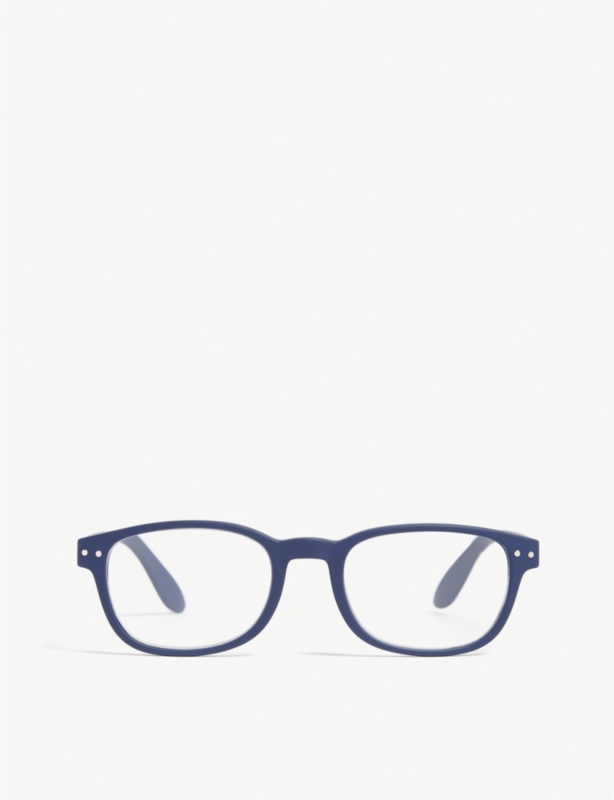 #B Reading rectangle-frame glasses +1