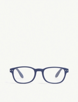 Izipizi Mens Black #b Reading Rectangle-frame Glasses +2