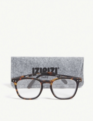 Shop Izipizi Mens Brown And Black #e Reading Square-frame Glasses +2