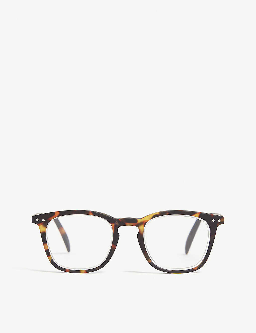 Izipizi Mens Brown And Black #e Reading Square-frame Glasses +2
