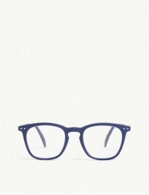 Izipizi Mens Blue #e Reading Square-frame Glasses +1