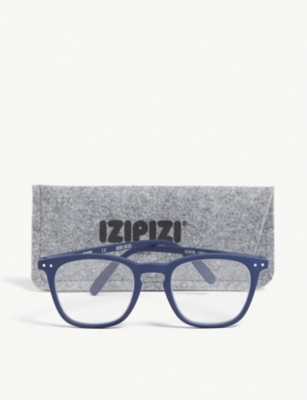 Izipizi Mens #e Reading Square-frame Glasses +1.5