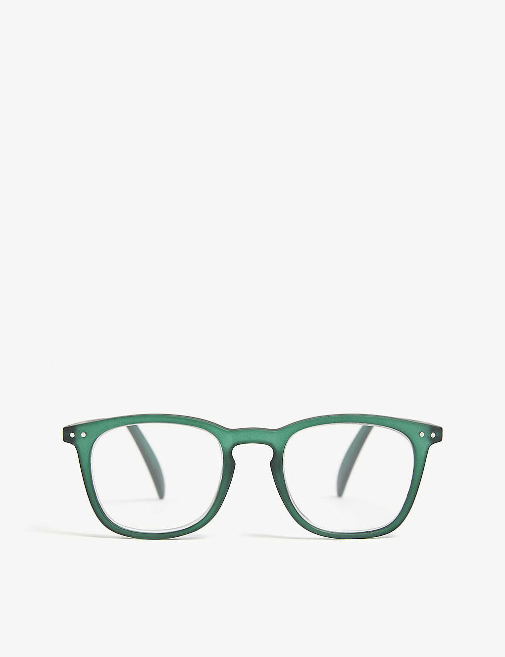 Izipizi Mens Green #e Reading Square-frame Glasses +2.5