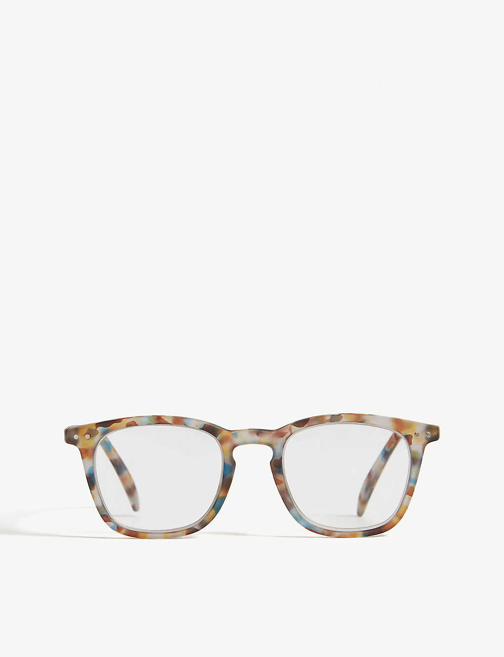 Izipizi Mens Brown, Grey And Blue #e Reading Square-frame Glasses +1