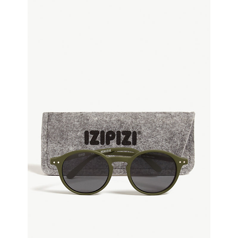Shop Izipizi Mens Black #d Round-frame Sunglasses