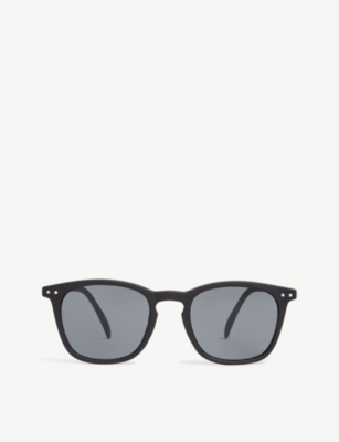 Izipizi Mens Black #e Sun Reading Square-frame Glasses +2.5