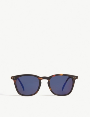 IZIPIZI: SUN #E tortoiseshell wayfarer sunglasses +0.0