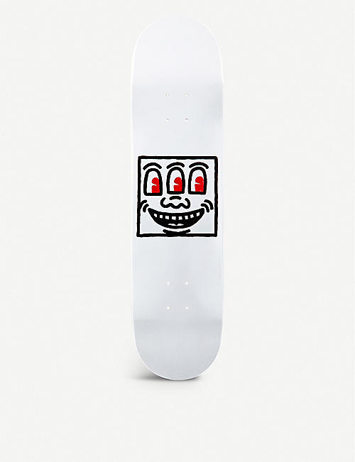 THE SKATEROOM: Keith Haring monster smile-print wooden skateboard deck