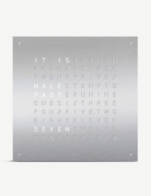 QLOCKTWO：Classic English 不锈钢钟表 45 厘米