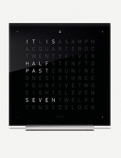QLOCKTWO: Touch Black Ice Tea acrylic clock 13.5cm