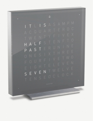 QLOCKTWO：触摸早期的灰色丙烯酸时钟13.5 厘米