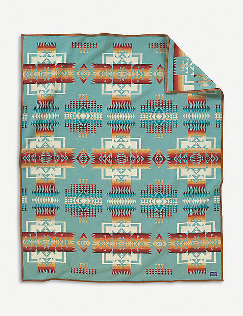 PENDLETON：Chief Joseph 羊毛和棉混纺毛毯 163 厘米 x 203 厘米