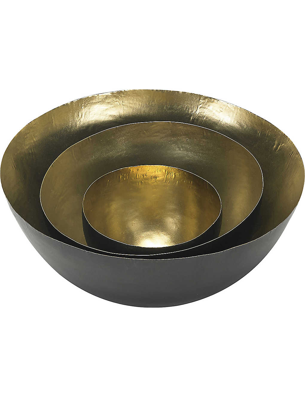 TOM DIXON - Set three small brass Form bowls |