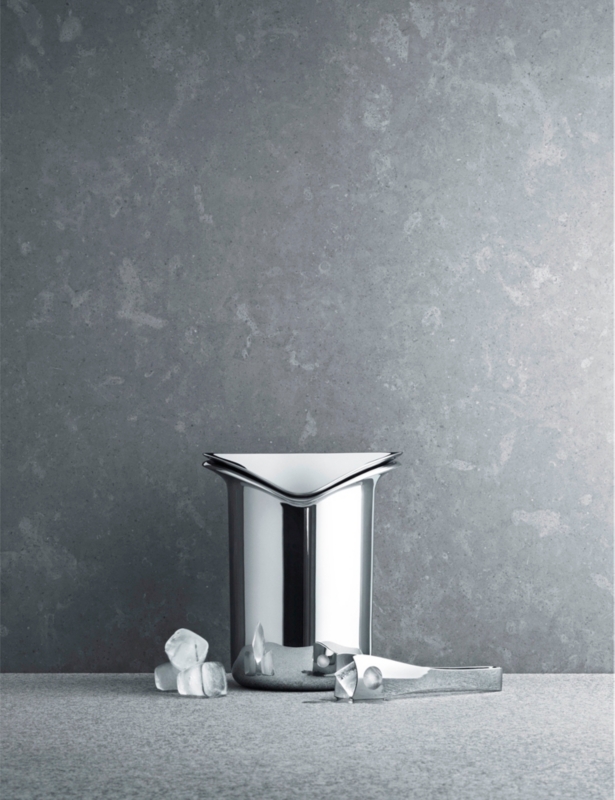 Polished stainless-steel ice bucket 22cm