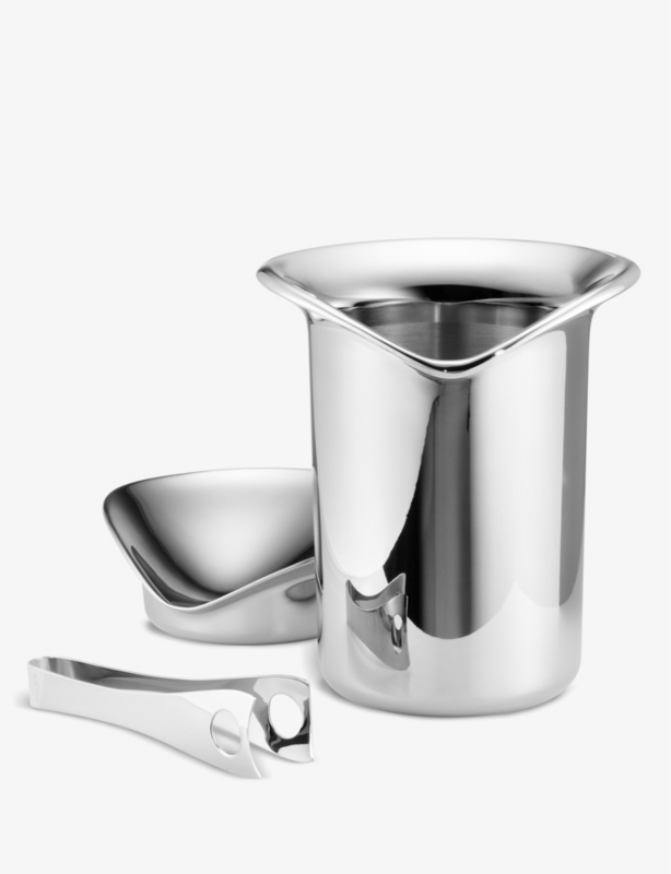 Polished stainless-steel ice bucket 22cm