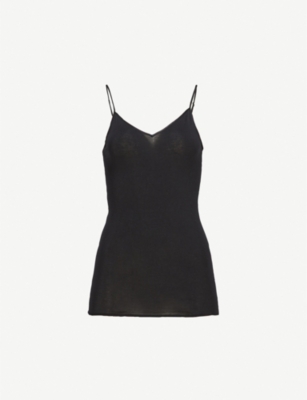 Hanro Satin-trimmed Mercerized Cotton Camisole In Skin