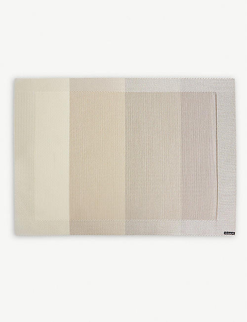 CHILEWICH: Colour tempo striped rectangular placemat 36x48cm
