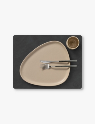 LIND DNA: Square leather table mat