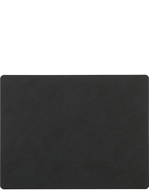 LIND DNA: Square leather table mat