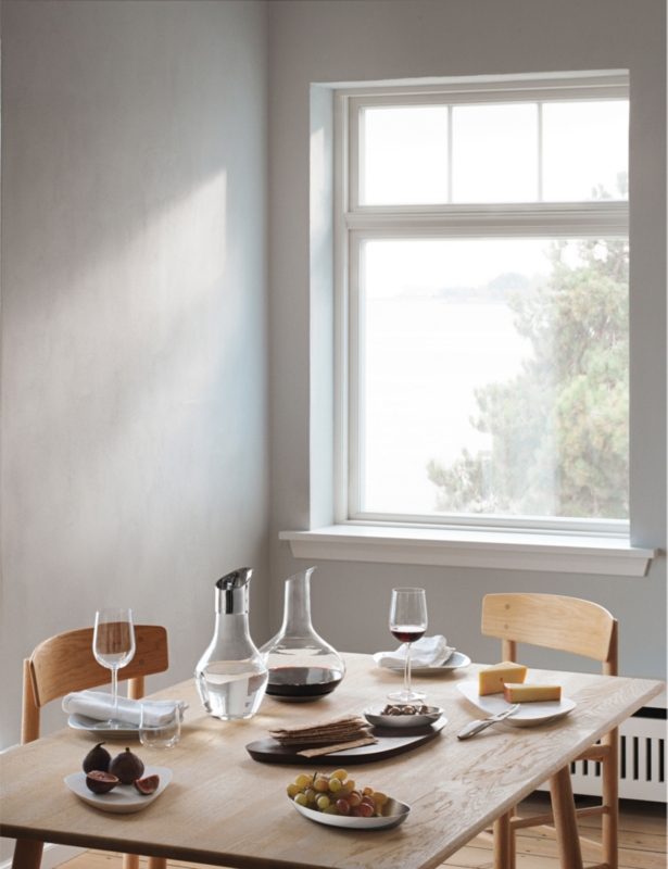 Sky glass wine carafe and coaster