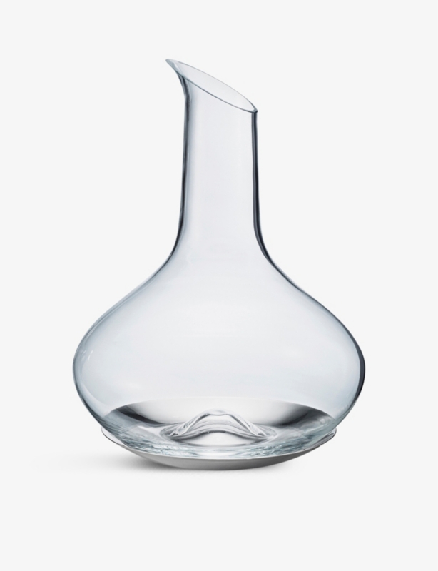 Sky glass wine carafe and coaster