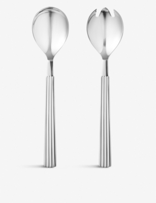 GEORG JENSEN: Bernadotte stainless steel salad servers 23cm