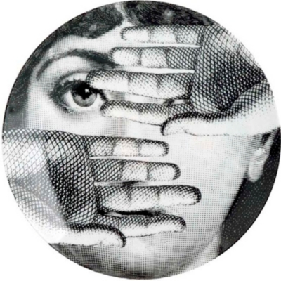 FORNASETTI: Themes and Variations round porcelain wall plate 26cm