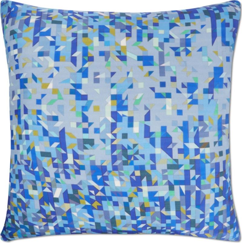 NITIN GOYAL   Pixelated triangles cushion