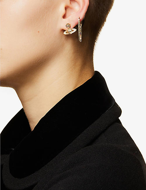 Metallic for Men Vivienne Westwood Romina Orb Stud Earring in Gold Mens Jewellery Earrings and ear cuffs 