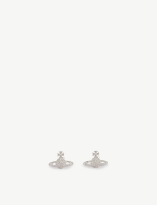 Vivienne Westwood Jewellery Thin Lines Flat Orb Stud Earrings Selfridges Com