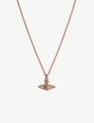 Vivienne Westwood Minnie Bas Relief Pendant Necklace - Rose Gold