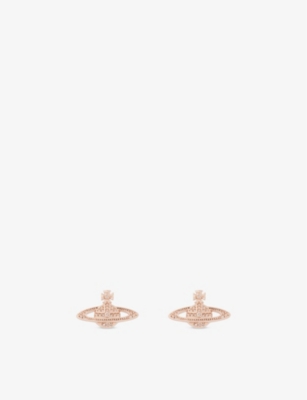 Vivienne Westwood Jewellery Mini Bas Relief Diamante Orb Earrings Selfridges Com