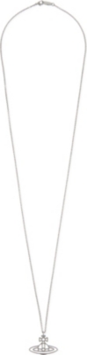Shop Vivienne Westwood Jewellery Women's Silver Thin Lines Flat Orb Necklace