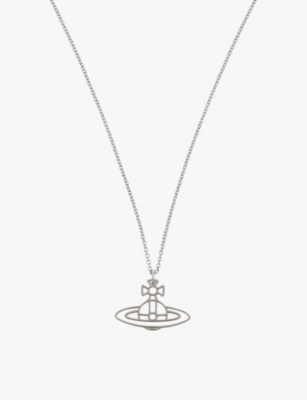 VIVIENNE WESTWOOD JEWELLERY: Thin Lines flat orb necklace