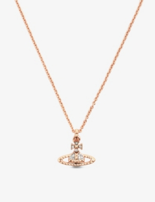 Vivienne Westwood Jewellery Mayfair Orb Small Rose Gold Toned Brass Necklace Selfridges Com