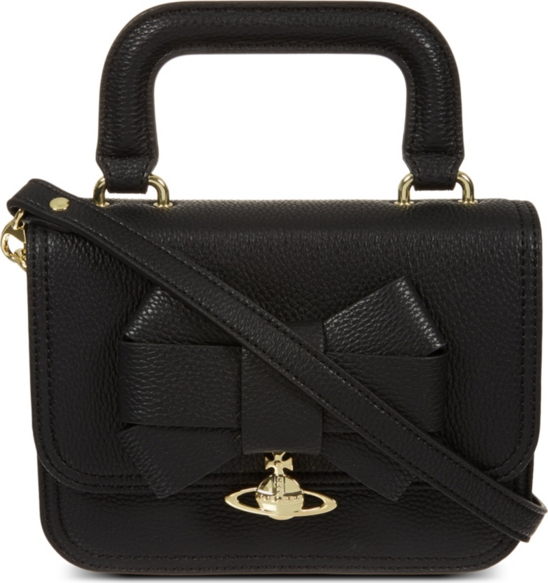 VIVIENNE WESTWOOD   Leather bow tiny cross body bag