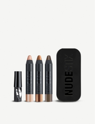 Nudestix Mini Metallic Eye Kit In Smoke Nudity Burnish