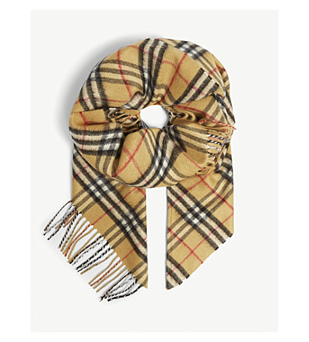 BURBERRY - Vintage check cashmere scarf | Selfridges.com