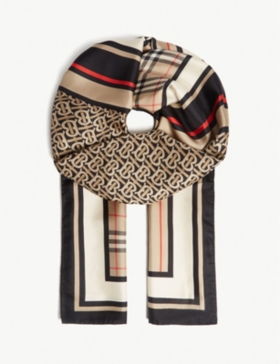 Burberry silk best sale hair scarf