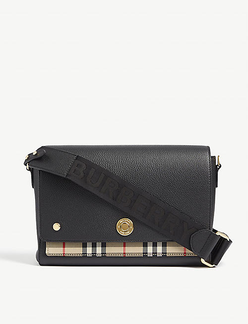 BURBERRY: Hackberry leather cross-body bag